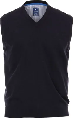 Produktbild von REDMOND Casual Herren Pullunder Ärmellos V-Neck Regular-Fit Marine S