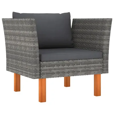 Zdjęcie produktu dla VidaXL 315755, Szary, Rotang, Drewno, Dorośli i dzieci, 725 mm, 645 mm, 670 mm