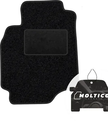 Produktbild von moto-MOLTICO Fahrer Fußmatte Auto Velours Fahrerseite Autoteppiche Schwarz Fahrermatte 1-teilig passend für Mitsubishi Lancer 2003-2007