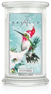 Image de Bougie parfumée Kringle Candle Snowbird, grande, à deux mèches (624 g)