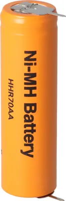 Zdjęcie produktu dla Bateria Panasonic Flat Top HHR-70AA NiMH 1.2V 700mAh, bateria Mignon AA z nadrukiem na plusie i minusie