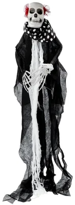 Hängedekoration Clownskelett, Halloween, 30 x 85 cm, schwarz