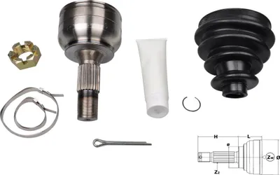Produktbild von FAST Gelenksatz Antriebswelle Radseitig passend für PEUGEOT 207 (WA, WC) FT25087K