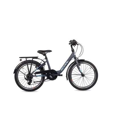 Produktbild von 20 Zoll Kinderfahrrad, 6-Gang, Mädchenfahrrad, S’COOL chiX, ab 6–9 Jahre, 115–130 cm, Dunkelgrau/Türkis