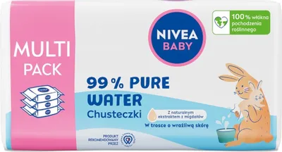 Zdjęcie produktu dla Delikatne Chusteczki Nawilżane Nivea Baby 3 X 57 Sztuk