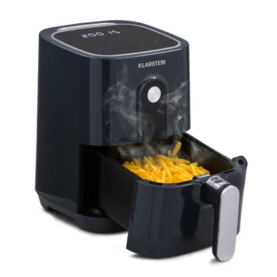 Produktbild von Klarstein Heißluftfriteuse, Air Fryer zum Frittieren, Friteuse mit Touch-Bedienfeld, Timer, Einstellbare Temperatur & 8 Programme, Airfryer zum Luftfritieren, Heißluftfriteuse ohne Öl 1400 W, 2,8L