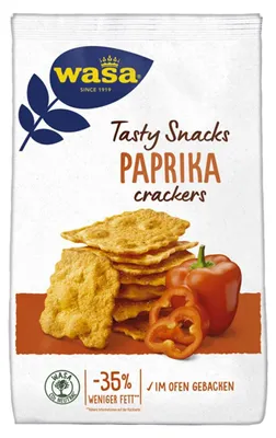 Obrázek produktu pro Wasa Delicate Thin Crackers křupavé jemně kořeněné paprikové 150g