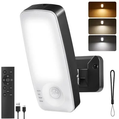 Wiederaufladbare Wandleuchte, 10.000 mAh, IP65, mit Bewegungsmelder