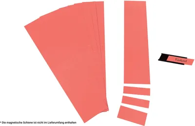 Produktbild von Einsteckkarten für 34mm Einsteckschiene 210x297mm rot VE=5 Bogen
