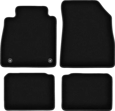 Immagine prodotto di Tappetini in velluto per Nissan Micra K14 (2017-, hatchback) neri, set 4 pz, con fissaggi