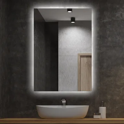 Obrázok produktu pre LED zrkadlo do kúpeľne Kúpeľňové zrkadlo s osvetlením Obdĺžnikové - 70 cm x 50 cm - (studená biela 6500K)