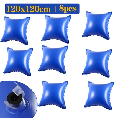 Produktbild von Clanmacy 8pcs Poolkissen Pool Winter Luftkissen 122 x 122 x 60 cm, Pool Polster, Luftkissen, Winterkissen für Abdeckplanen Poolabdeckung Winter Überwinterung