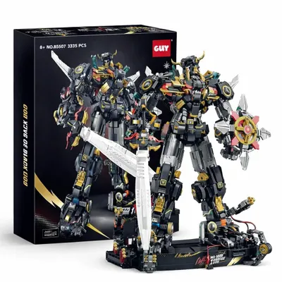 Produktbild von Guly Beast King GoLion Megazord Klemmbaustein Roboter 3935 Teile Transforming Mecha Löwe Schwert LED Modell kompatibel