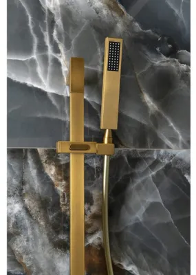 Immagine prodotto di Asta doccia con portasapone, 684 mm, oro opaco