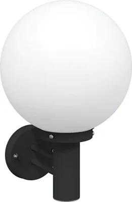 Zdjęcie produktu dla Zewnętrzna Lampa Ścienna Czarna Stal Nierdzewna Ip44 Lumarko!