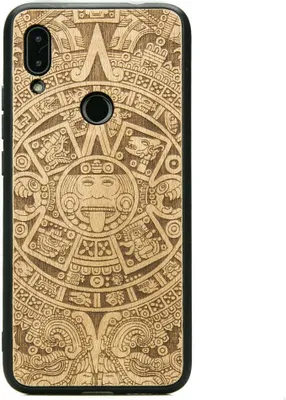 Produktbild von Holzhülle Bewood für Xiaomi Redmi 7 Aniegre Aztekischer Kalender