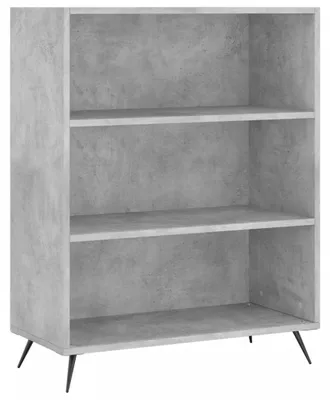 Obrázek produktu pro vidaXL Regál na knihy betonový šedý 69,5x32,5x90 cm odvozený dřevěný výrobek