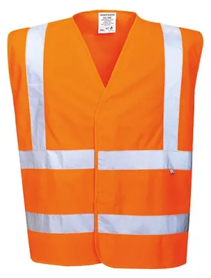 Productafbeelding van Portwest antistatische veiligheidsvest - vlamvertragend, oranje, maat S/M