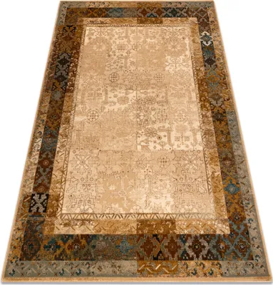 Zdjęcie produktu dla Dywan wełniany OMEGA LUMENA etno, przecierany kamel beżowy 135x200 cm