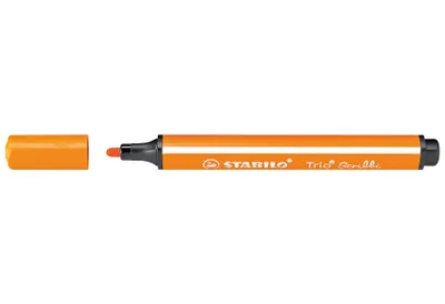 Zdjęcie produktu dla Sprężynujący trójkątny flamaster - STABILO Trio Scribbi - Pojedynczy flamaster - pomarańczowy