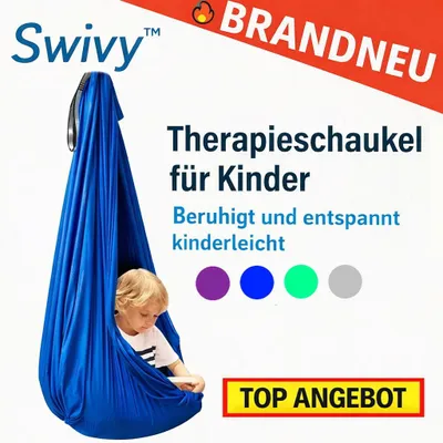 Produktbild von Swivy™ Therapieschaukel für Kinder Hängematte Indoor Sensorische Schaukel 150kg: Blau