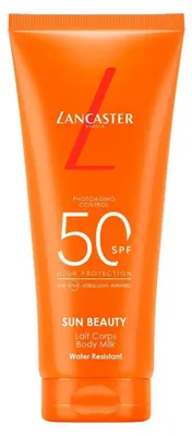 Obrázek produktu pro Lancaster Sun Beauty Body Milk SPF 50, Opalovací mléko, Tělo, Tuba, Hydratující, Ochana, Oprava, Univerzální pleť, 100 ml