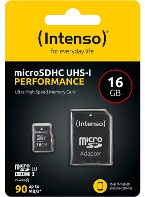 Obrázek produktu pro Intenso Performance - Paměťová karta Flash (včetně adaptéru microSDHC/SD)