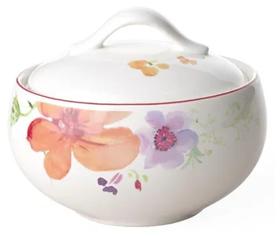 Zdjęcie produktu dla Villeroy & Boch Mariefleur Basic, Wielobarwny, Porcelana, Okrągły, Porcelana, Biały, Zdejmowana pokrywa