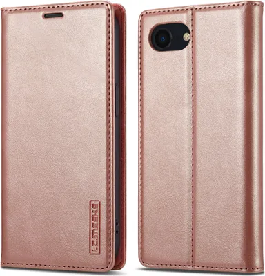 Produktbild von Hülle für iPhone 16e/iPhone 17e, Standfunktion Kartenfach Wallet Leder Schutzhülle Pink