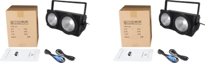 Obrázek produktu pro Jevištní reflektor, 200W COB, ovládání DMX, 2ks, zástrčka EU