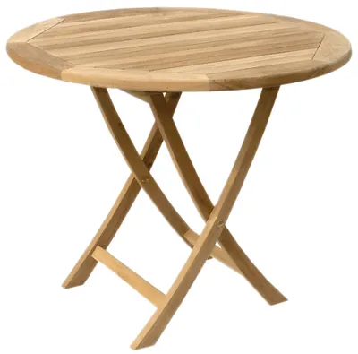 Produktbild von Gartentisch Klapptisch Paris in premium Teak rund D 90