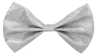 Produktbild von Fliege Glitter silber