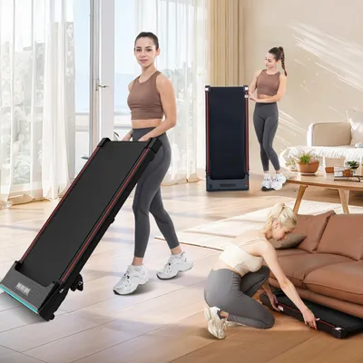 Produktbild von CITYSPORTS Laufband, 440W Flaches Laufband für das intelligente Haus, freie Geschwindigkeitsregulierung, 1-6km/h Laufband mit LED-DISPLAY