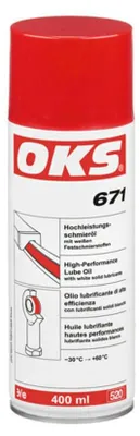 Produktbild von OKS 671 Hochleistungsschmieröl mit weißen Festschmierstoffen 400ml Spraydose - 671004
