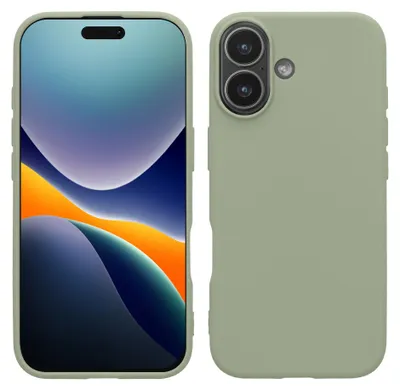 Produktbild von kwmobile Hülle kompatibel mit iPhone 17 Hülle - Weiche und schlanke TPU Silikon Handyhülle - Stoßabsorbierendes Flexibles Case - Graugrün
