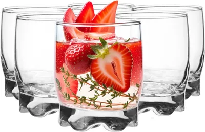 Produktbild von Glasmark Krosno Gläser 6er Set 0,25 Liter Cocktailgläser Cocktail Trinkgläser Wassergläser Spülmaschinenfest Kindergläser Glasses Kleine Gläser Saftgläser 6 x 250 ML