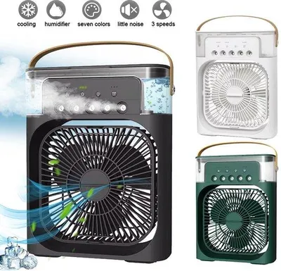 Immagine prodotto di Mini ventilatore, ventilatore da tavolo, dispositivo di raffreddamento USB, umidificatore, nero