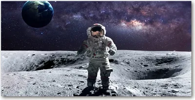 Produktbild von Tulup Glas-Bild -140x70- Wandkunst Dekorative Wand für Küche & Wohnzimmer - Weltall & Science-Fiction - Astronaut - Mehrfarbig