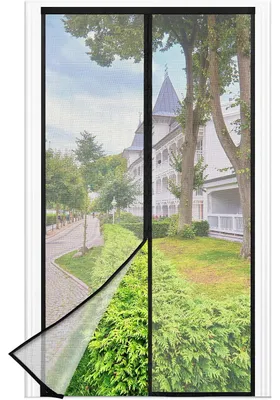 Imagen del producto de Mosquitera para puerta de balcón, magnética, 120x250 cm, color . Protección contra insectos, sin necesidad de taladrar