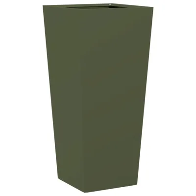 Produktbild von vidaXL Pflanzkübel Olivgrün 35x35x75 cm Stahl