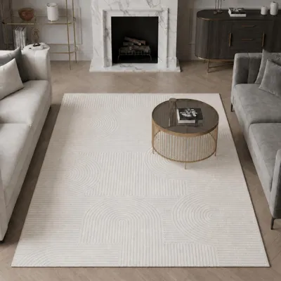 Produktbild von Teppich Creme Ornament Stil modern Wohnbereich Größe - 200 x 290 cm