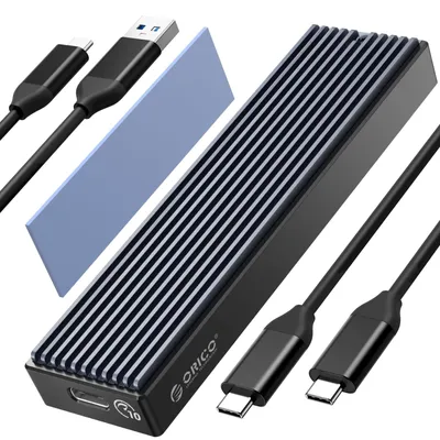 Immagine prodotto di Case SSD M.2 - USB 3.2 Gen 2 - 10 Gbps - Fino a 4 TB - Custodia per disco NVMe e SATA