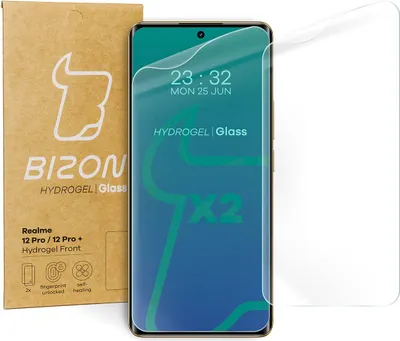 Produktbild von Bizon Glass Hydrogel Front Realme 12 Pro / 12 Pro+ [2 PACK]