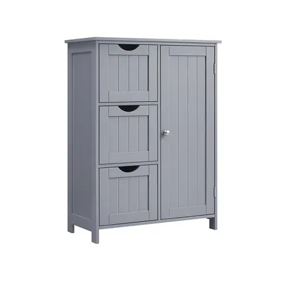 Zdjęcie produktu dla Organizer do szafki łazienkowej Rootz – szara szafka łazienkowa – regał – materiał MDF – 30 x 60 x 81 cm