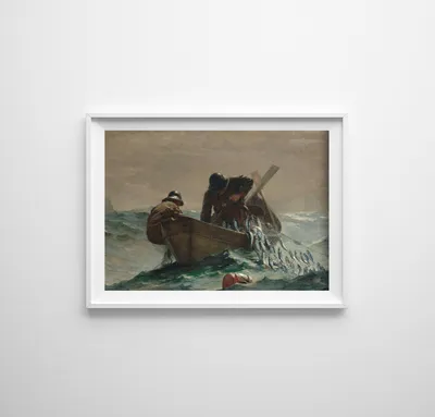 Produktbild von Poster - Canvas - Leinwand - 84,1 cm x 59,4 cm - Fotoposter - Leinwandkunst - Fischer Winslow Homer