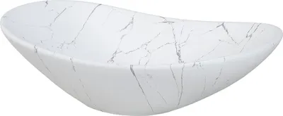 Zdjęcie produktu dla Umywalka Nablatowa Ceramiczna 62X34 Cm Biały Mat Owalna