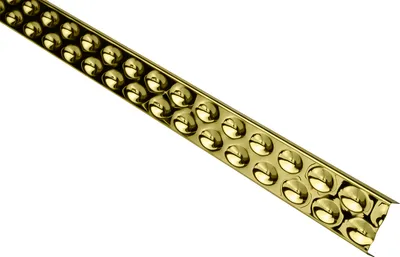 Produktbild von Fliesenbordüren Fliesenleiste, langlebig & rostfrei als Kantenschutz, Abschluss & Dekoration - (2 Meter EB2, gold glänzend) Fliesenschienen Dekorfliesen
