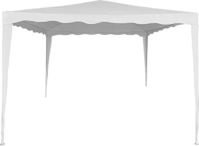 Image de Pergola démontable 300 x 300 x 250 cm - Blanche - Extérieur - Tente-soleil pour terrasse/camping - Facile à monter