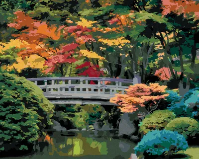 Produktbild von Zuty - Malen nach Zahlen - JAPANISCHER GARTEN (DENNIS FRATES), 40x50 cm, ohne Keilrahmen