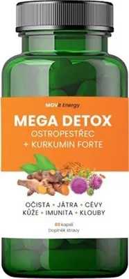 Obrázok produktu pre MOVit Mega Detox Thistle + Curcumin FORTE, 60 kapsúl